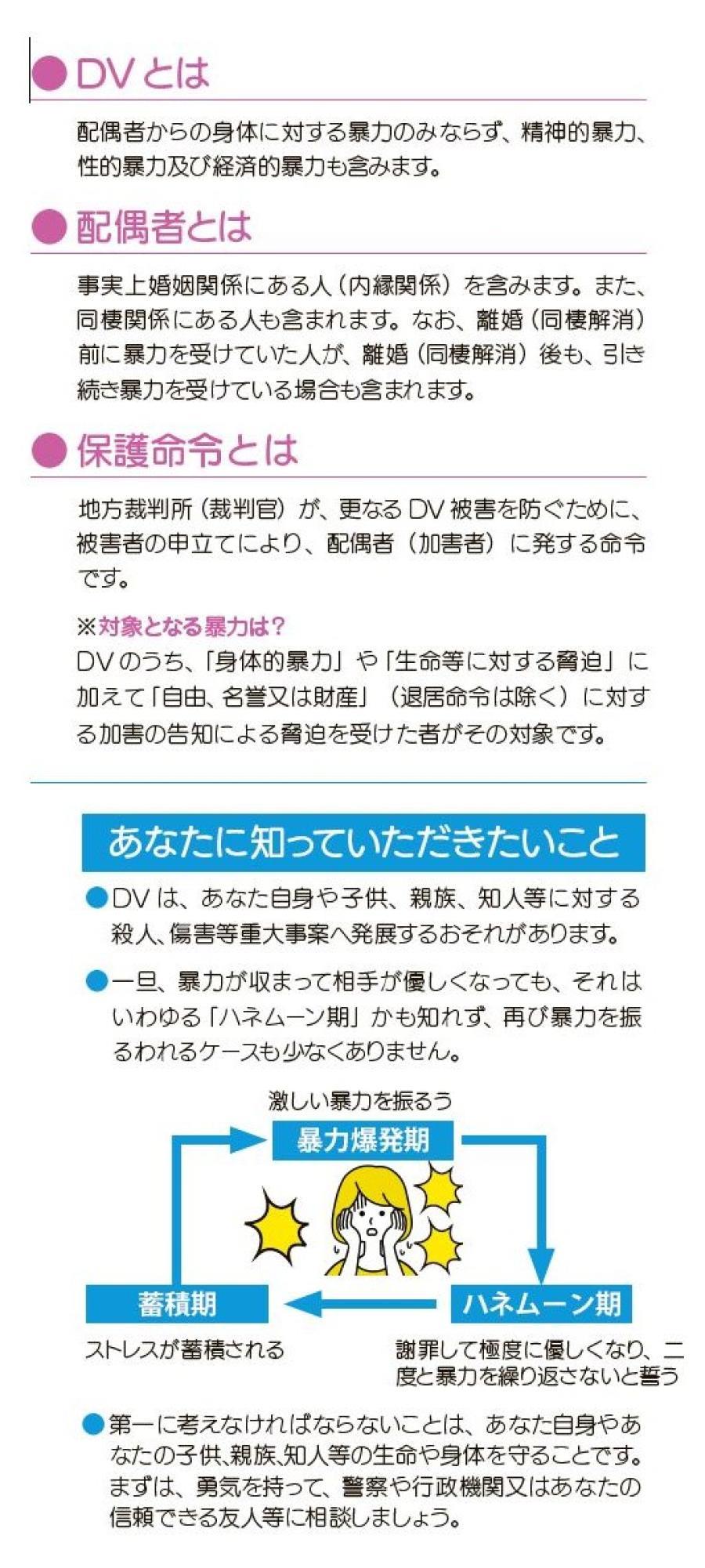 DVとは、配偶者とは、保護命令とは